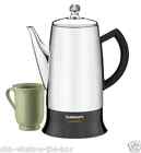 833590 Cuisinart Coffee Percolator Brewer Pot Electric Stainless Steel 4-12 Cups Perk 661459