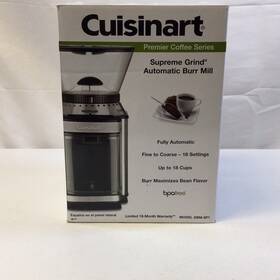D8m-8p1 Cuisinart Silver Black Electric Burr One-touch Automatic Coffee Grinder