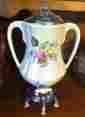 D-33 Royal Rochester Vintage 8 Cup Porcelain Chrome Electric Coffee Percolator