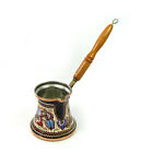 Decorated 12 Oz Turkish Coffee World Pot With Tulips Medium