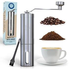 Deuxlemarr 196852083145 Manual Coffee Grinder 304 Stainless Steel Adjustable Coarseness Handheld C