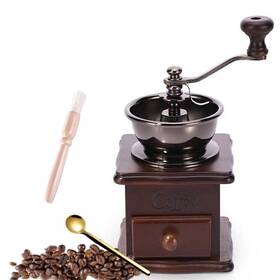 A3330 Eitonbu Wooden Manual Coffee Grinder Vintage Style Hand Mill Burr Grind