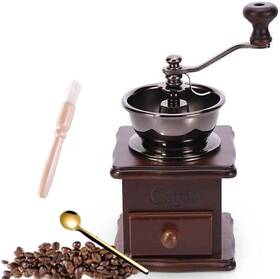 Eitonbu A3333 Wooden Manual Coffee Grinder Vintage Style Hand Mill Burr Grind