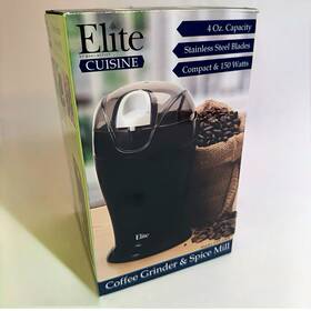 Elite Cuisine Ets-630b New Coffee Grinder And Spice Mill 150w 4oz Nib Sold Out