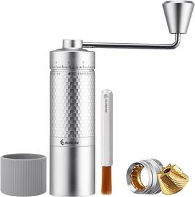 Hc03 Elmway Manual Coffee Grinder Hand Capacity 25g With Seven Silver
