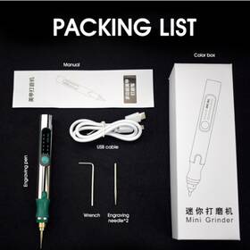 Eruule 705354015501 Electric Engraving Pen With Adjustable Speed And Rechargeable Battery