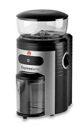 Espressione 786818400149 Professional Conical Burr Coffee Grinder Black/silver 8.5-oz