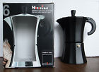 Mor003 Espresso Moka Morosina Coffee Pot Black Stovetop Maker Gnali Zani 6-cup