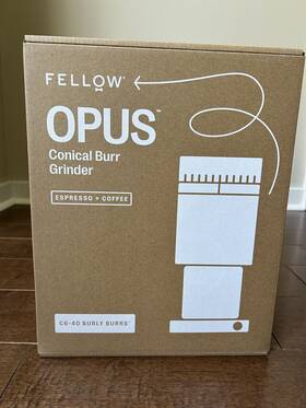 1221mw-us Fellow Brand New In Original Box - Opus Conical Burr Grinder Matte White