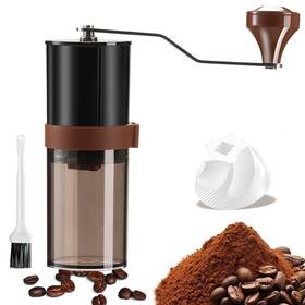 Hg007 Find-in-find Manual Coffee Grinder With Internal Adjustments 30g Capacity Hand-crank Bean