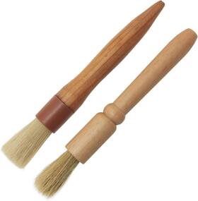 53057-hgcsb-2 Fmhxg 2pcs Manual Coffee Grinder Cleaning Brush Fine Handle And Coarse Brown