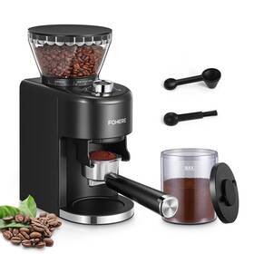 Fohere 616612763075 Anti-static Conical Burr Coffee Grinder Adjustable Mill With 35 P
