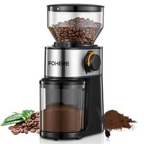 Fohere 616943002553 Burr Coffee Grinder Electric Bean With 18 Precise Grind Settings