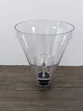 S00scae08-1080915 For Mazzer 1080915 Coffee Grinder Bean Hopper Collar 2.25 Inch - 8.1 X 9.25 Clear