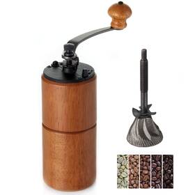 Fumao 750153138180 Akirakoki Manual Coffee Bean Grinder Wooden Mill With Cast Iron Burr Large C