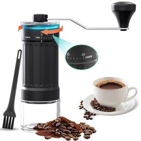 Glamchi 763932809188 Portable Manual Coffee Grinder With 40 Adjustable Settings - Ceramic Conical