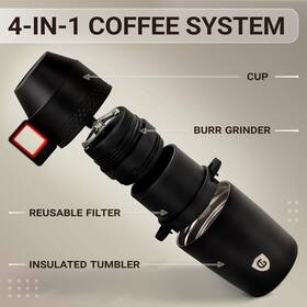 Cm1125 Gratan Manual Burr Coffee Grinder Cup And Portable Brewing Kit Stainless Steel New Box