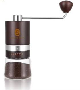 Grindcraft 198168256855 Premium Manual Burr Coffee Grinder - Made With Real Beechwood Hand Gr