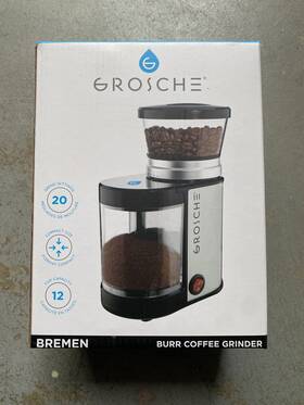 Gr-458 Grosche Bremen Compact Electric Burr Coffee Grinder 20 Settings Starbucks 12 Cup