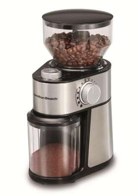 Cups224 Hamilton Beach 040094803859 16 Ounces Burr Coffee Grinder/ 18 Grind Settings/ 2 To 14