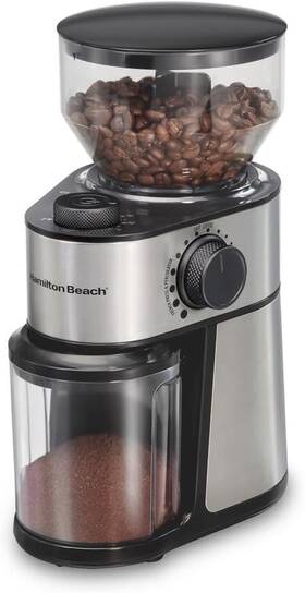 Hamilton Beach 744759067777 Electric Burr Coffee Grinder With Large 16oz Hopper And 18 Settings