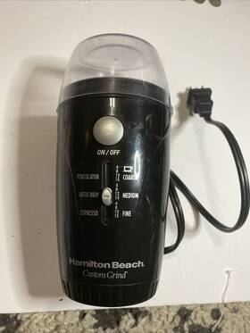 Cm04 Hamilton Beach Custom Grind Coffee Grinder Black