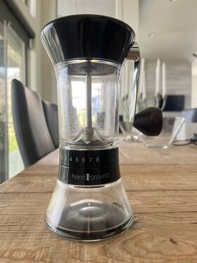 Handground 704715999702 Precision Manual Coffee Grinder Conical Ceramic Burr Mill