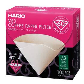 Vcf-01-100mk Hario V60 Paper Filter Natural 01 100ct Box