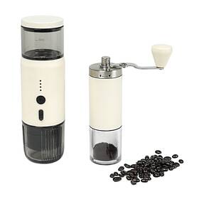 099189 Hawok Portable Espresso Coffee Machine And Manual Grinder Set