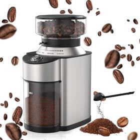 Gs-801d Hengdo Conical Burr Coffee Grinder Electric With 19 Setting Stainless Steel 2-12 Cups