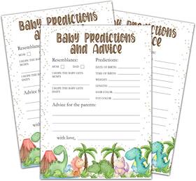 Heznzxq 313042443477 Baby Shower Games For Boys Girls Dinosaur Predictions And Advice