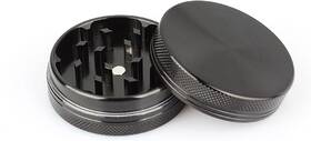 Homvida 744110408782 Manual Spice Grinder - 2 Inch Aluminum Portable Size With Magnetic Lid Black