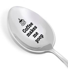 Hsnbt-spoon-057 Hsnbt Funny Coffee Lover Spoon Gift For Women Men Birthday Christmas Silver