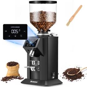 Hy-cg-c1 Huanyu Professional Coffee Grinder With 74mm Flat Burr 53ounce Bean Hopper 15 Infini