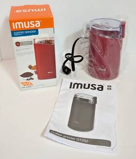 Gt202555 Imusa Gt202 Electric Coffee Grinder Essential Red 209 Watt 3 Oz New In Box