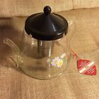Infuser. Stainless Kettle Steel Glass Tea Kjf Stovetop Coffee Pot