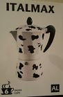 Ital Max Italmax Cow Patterrn Black And White Stove Top 6 Cup Espresso Coffee Maker 729545275628