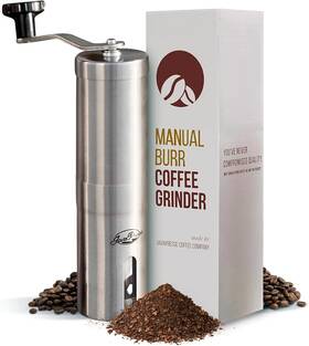 Javapresse 313115040015 Manual Stainless Steel Coffee Grinder - 18 Adjustable Settings Porta