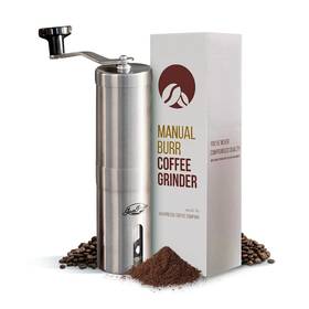 Javapresse 635833268176 Manual Stainless Steel Coffee Grinder 18 Adjustable Settings Portable Conical Bu