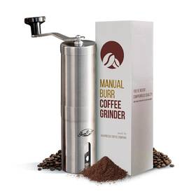 Javapresse 732025931075 Manual Stainless Steel Coffee Grinder - 18 Adjustable Settings Por