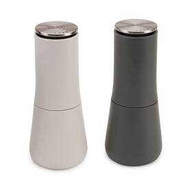 95036 Joseph Gray 2 Piece Seasoning Mill Set With Ceramic Grinding Mechanism Adjustable Size