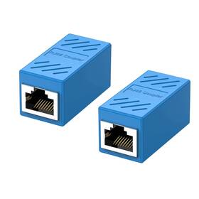 C67422 Jovs Ethernet Coupler Female To 2-pack 1000mbps Rj45 Inline Connector