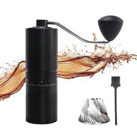 Joylancoffe 762949089842 Manual Coffee Grinder With Adjustable Grind Settings Brush And Stainless St
