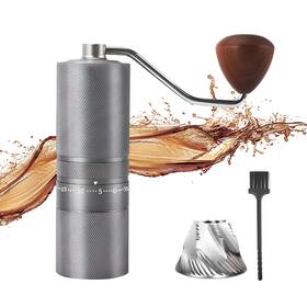 Joylancoffe 762949089859 Manual Coffee Grinder With Adjustable Grind Settings Brush And Stainless St