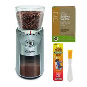 Jura 57505 K2 Capresso 575.05 Infinity Plus Conical Burr Grinder Stainless Steel Bundle