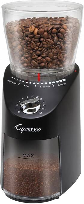 Jura 663701824513 Capresso Infinity Plus Conical Burr Grinder - Black