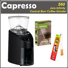 Jura Capresso Infinity 560 Conical Burr Coffee Grinder In Black Accessory Kit 639767690317