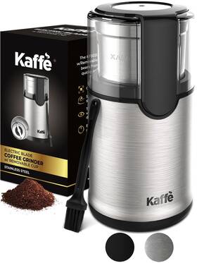 Kaff 860003962121 Kaffe Coffee Grinder With Removable Cup 3.5oz - Stainless Steel Cleaning