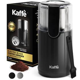 Kaff 860012613212 Kaffe Coffee Grinder With Removable Cup 3.5oz - Black Cleaning Brush Incl