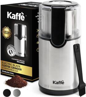 Kaffe Inc 705353259753 Electric Coffee Grinder With Removable Cup 3.5oz - Stainless Steel Cle